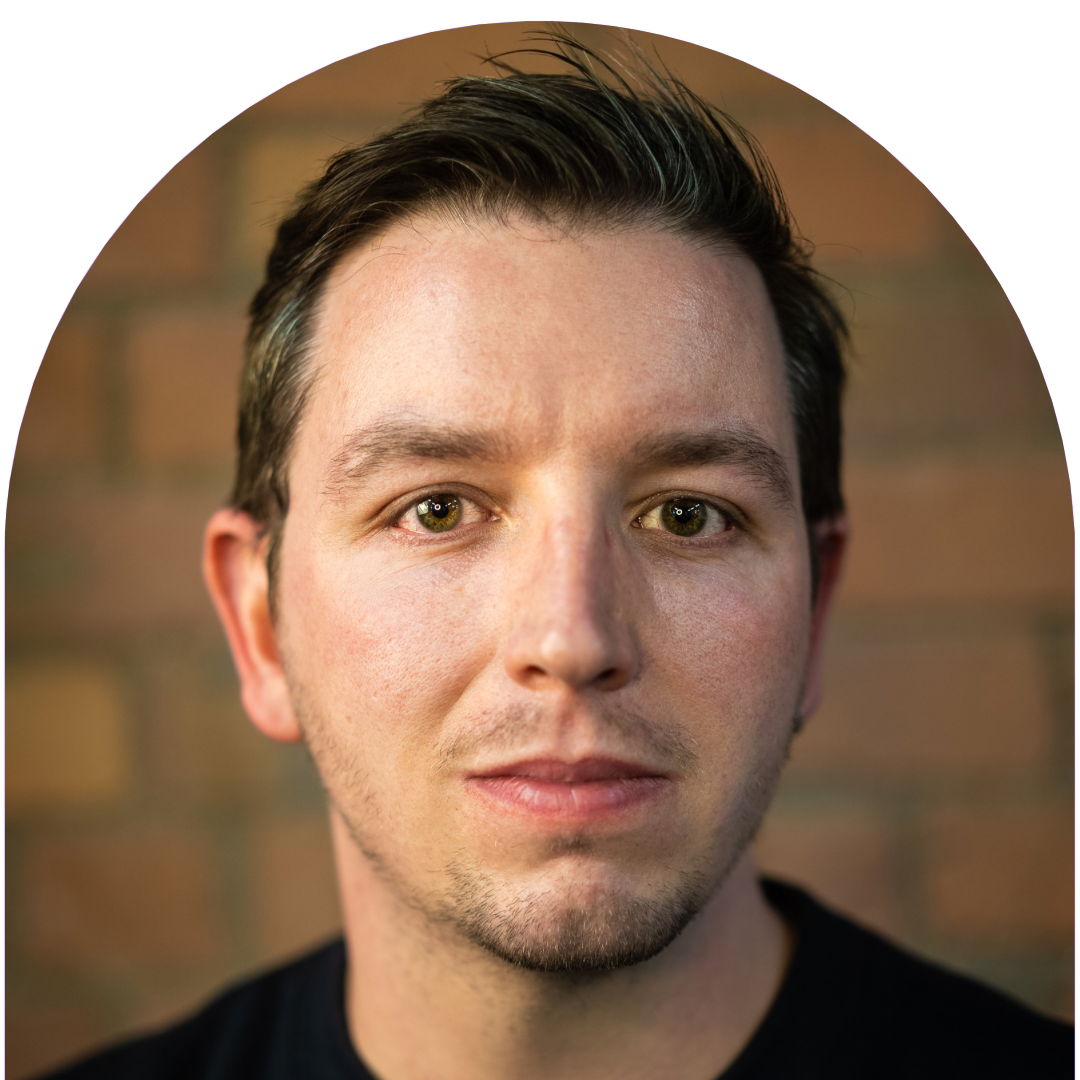 Bruheaucasian male staring at camera. Portrait.