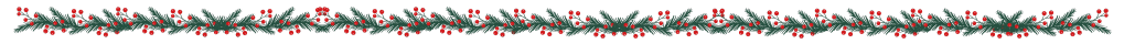 A long horizontal festive garland graphic (this is a decorative divider between elements on a webpage)